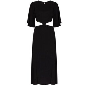 Reformation Benny Cutout Crepe Midi Dress